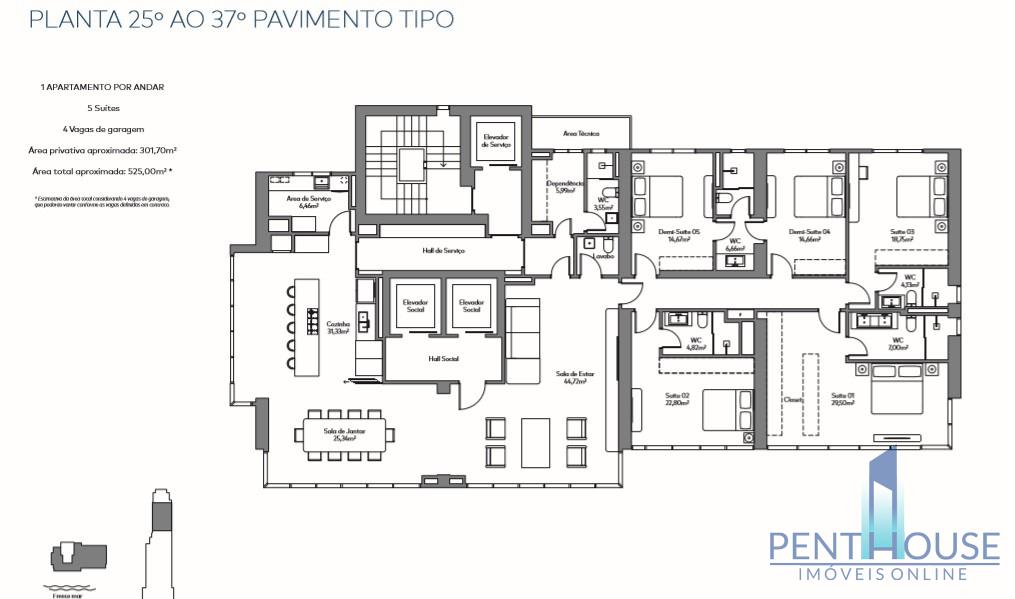 Apartamento, 4 quartos, 264 m² - Foto 54